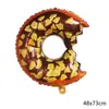 Balão de Rosquinha de Chocolate Aniversário Hambúrguer Batata Frita Pizza Balão Cachorro-Quente Festa Balão de Filme de Alumínio Decoração