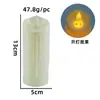 Luz de Vela Electrónica LED con Llama Inclinada y Cabeza de Bala Oscilante, Luz Ambiental Simulada sin Humo para Decoración de Bodas y Cumpleaños