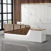 Balcão de Bar Caixa Balcão de Recepção Loja Moderna Salão de Beleza Balcão Supermercado Minimalista Canto Curvo Novo Luxo Leve