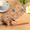 Billetera Larga Femenina Daifa Transfronteriza Bolso para Tarjetas de Personalidad Artística Vintage Diseño Estampado Grano de Madera Billetera para Monedas de Gran Capacidad
