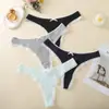 Tanga Popular de Costilla Transfronterizo con Encaje de Moño, Algodón Puro, Transpirable y Sexy T-Pants para Mujer, Venta al por Mayor