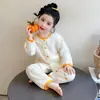 Conjunto de Pijama para Niña, Estilo Primavera y Otoño, Algodón Clase A, Linda Princesa de Manga Larga de Gasa de Algodón Ropa de Casa para Niños