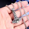 2019 Nova personalidade Martelo de Thor pingente dominador masculino aço titânio colar joias atacado
