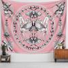 Tapiz Bohemio Mariposa Calavera Tapiz Decoración para el Hogar Habitación Tela Colgante Tela de Fondo para Transmisiones Tapiz de Cabecera