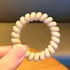 Anillo para el pelo de línea telefónica de té con leche, banda elástica para moño de niña, cuerda para atar, accesorios para el pelo estilo coreano de lujo ligero, cuerda para el pelo al por mayor
