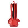 Juego de seis piezas de utensilios de cocina de silicona para el hogar, espátula de cocina, cuchara sopera, espátula tipo valla de pesca, estante de almacenamiento, venta al por mayor