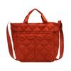 Bolso tote bordado romboidal con hilo, bolso de hombro, gran capacidad, bolsa de tela de nailon, bolso mensajero para estudiante, bolso de mano para el trabajo