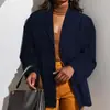 Otoño 2026 Nuevo Ropa Femenina Transfronteriza Europea y Americana Casual Moda Temperamento Color Sólido Botón Solapa Top Chaqueta