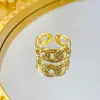 Anillo Japonés y Coreano Exquisito de Goteo de Esmalte con Letra Microincrustada de Circonita, Diseño de Nicho, Sensación de Alta Gama, Anillo Versátil y Elegante para el Dedo Índice