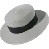 Sombrero de Paja de Ala Plana Protector Solar Estilo Francés Más Vendido en Xiaohongshu para Mujer, Sombrilla de Vacaciones en la Playa de Verano Sombrero de Paja de Moda