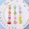 Lindo llavero de fruta artificial cereza y fresa, colgante de cuentas DIY, accesorio para bolso para puestos del mercado nocturno, al por mayor