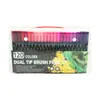 Plumas de Acuarela 12 Colores 24 Colores Doble Punta Suave Plumas de Colores Plumas de Dibujo para Niños Set de Pintura Regalo de Vacaciones