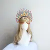 Europeu e Americano Transfronteiriço Dourado e Vermelho Cabeça de Virgem Vestido Halo Festa de Halloween Coroa de Anjo Pacote de Material para Headdress