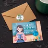 Tarjeta de Felicitación del Día del Maestro y Acción de Gracias, Tarjeta Pequeña Simple y de Alta Gama, Postal de Agradecimiento por Graduación Estilo Ins Hecha a Mano, Personalizable