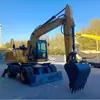 Escavadeira de Quatro Rodas de 15 Toneladas, Movimentação Flexível, Não Precisa de Reboque, Fabricante de Escavadeira de Rodas para Renovação Urbana