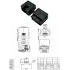 Punto de fábrica serie completa conector RJ45 placa de montaje socket de parche multi-especificación con luz media carcasa de cobre DIP