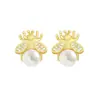 Pendientes de Abeja Simples y Compactos con Aguja de Plata S925 Exquisitos Pendientes de Diseño Nicho Ins Pendientes de Perlas de Alta Gama