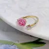 Ins estilo coreano nicho corona mariposa anillo temperamento versátil rosa chica alta gama sensación abierto dedo índice anillo al por mayor