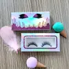 Cartón de tarjeta de pestañas de color spot caja de pestañas postizas spot una variedad de cartón de tarjeta opcional láser plateado