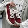 Zapatos de Moda para Hombre Nicho Transpirables Zapatos de Lona Rojos Zapatillas de Calle Versátiles de Moda para Hombre Zapatos de Lona para Estudiantes Hombres