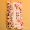 Conjunto Fofo de Presilhas de Cabelo Infantis Desenho Animado, Presilhas de Cabelo com Formato de Flores e Animais Meninas, Acessórios de Cabelo para Estudantes Atacado