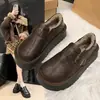 Zapatos peludos para mujer para usar al aire libre, nueva colección otoño e invierno 2026, botines slip-on estilo Birkenstock de suela gruesa, forrados de felpa para abrigar, botas de nieve, zapatos de algodón