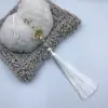 Abanico Xiangfei de 12 cm con Borla Verde, Abanico de Borla de Mariposa con Borlas Colgantes, Accesorio de Ropa Han de Estilo Antiguo, Sobre de Cheongsam de Estilo Étnico