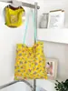 Bolso de Hombro Floral de Doble Cara Estilo Coreano Nuevo de Principios de Primavera, Bolso de Lona Versátil Fresco con una Sensación Brillante y Vibrante, Perfecto para Viajes y Fotos