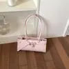 2026 Nuevo Bolso de Hombro de Lunares Rosas de Nicho para Mujer, Bolso de Mano y Bolso Cruzado Simple Versátil Estilo Coreano, Bolso de Moda para Viajes Diarios