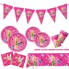 Decoración de Fiesta Temática de Dibujos Animados de Duende Bandera de Tirar Mantel Desechable para Fiesta de Cumpleaños de Niña Vajilla de Fiesta