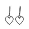 Pendientes de estilo europeo y americano, sencillos y huecos, con forma de corazón de metal, con hebilla para la oreja, de Joker, para una generación de cabello.