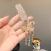 Grampo de Cabelo Borboleta com Franja de Strass Roxo, Exquisito e de Alta Qualidade, com um Toque Luxuoso, Presilha para Franja Lateral, Grampo de Cabelo e Presilha de Cabelo