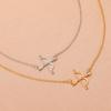 Cadena para Clavícula Cruzada de Arco y Flecha Europea y Americana, Collar con Colgante de Flecha de Cupido de Circonita Retro, Regalo para el Día de San Valentín y el Día de San Valentín Chino