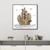 Ponto cruz Feliz 99 Yangfan Wanli sala de estar bordado pequeno simples pintura decorativa para pendurar material DIY entrega de peça única