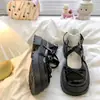 Zapatos Individuales Versátiles Estilo Británico con Faldas para Mujer Nuevos Primavera y Otoño 2025 Zapatos Mary Jane Dulces y Frescos de Suela Gruesa Zapatos Pequeños de Cuero para Mujer
