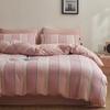 Conjunto de Roupa de Cama Quatro Peças em Gaze Bolha Waffle Tingido em Fio de Algodão Puro Lavado Classe A, Incluindo Lençol de Cima, Capa de Edredom, Lençol com Elástico, Conjunto Universal