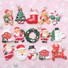 Accesorios grandes de resina navideña Santa muñeco de nieve diy Imán de nevera navideño regalo material para funda de teléfono