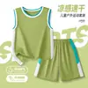 Conjunto de Uniforme de Basquete Infantil, Camisa de Menino, Colete Esportivo de Menino, Shorts Estiloso, Conjunto de Treino, Conjunto de Malha de Seda Gelada