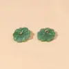 Botones de Qipao de Estilo Nacional Nuevo Estilo Chino, Serie Verde Jade Natural, Botones de Resina de Vidrio, Botones Decorativos para Camisa de Traje Hanfu Tang