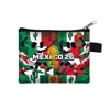 Bolsa de Moedas Pequena Periférica da Copa do Mundo de Futebol Carteira Portátil Bolsa de Moedas com Zíper Mini Bolsa Copa do Mundo