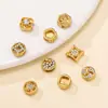 Novas Contas Espaçadoras Francesas de Alta Qualidade Cravejadas com Diamantes Aço Inoxidável Revestido a Vácuo Cor Duradoura Espaçador Cristal Material para Miçangas DIY