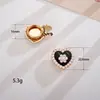 Novos Botões de Liga de Zinco Pérola Flor Rosa para Roupas Femininas Abotoaduras Pequenos Acessórios Decorativos DIY Estilo Chanel para Joias