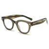 Gafas de Sol Nicho Estilo Coreano Estilo Ins con Montura Gruesa, Versátiles para Salir, Gafas Redondas Anti Luz Azul Sin Graduación Wm2601