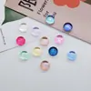 Nueva hemisfera de resina 10 mm plana polvo de oro efecto cielo estrellado material diy hecho a mano accesorios para joyería venta al por mayor