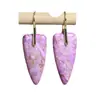 Aretes Naturales de Piedra Imperial Forma de Flecha para Mujer Exquisitos Elegantes Aretes para Mujer