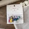 Laço de Cabelo de Tecido Xadrez Outono Cedo para Crianças Anel de Polegar Fofo de Estrela e Coração para Meninas Acessórios de Cabelo com Fecho de Pressão Totalmente Coberto para Bebês