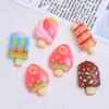 Helado de Fresa Lindo Juguete de Comida Dibujos Animados Hecho a Mano DIY Hebilla para Zapatos con Agujeros Material para Joyería Pegamento de Crema Resina Pequeños Accesorios