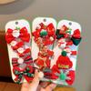 Accesorios para el cabello navideños para niños, lazo, pasador, lindo, niña pequeña, Navidad, muñeco de nieve, alce, pasador lateral, juego
