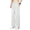 Pantalones deportivos rectos holgados y no restrictivos de seda helada para hombre, marca de moda estilo americano 2026, pantalones largos casuales de alta gama y elegantes