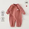 Enterizo con Lazos para Bebé de 0 a 6 Meses Tipo A Pijamas de Bebé para Primavera y Otoño Ropa de una Pieza Ropa de Bebé Mariposa Ropa Estilo Monje
